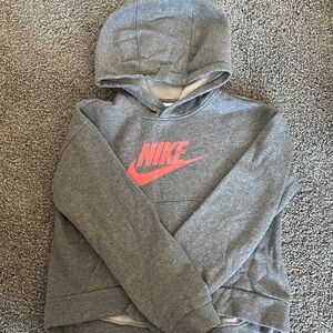 Nike Gray and Pink Kids Hoodie
